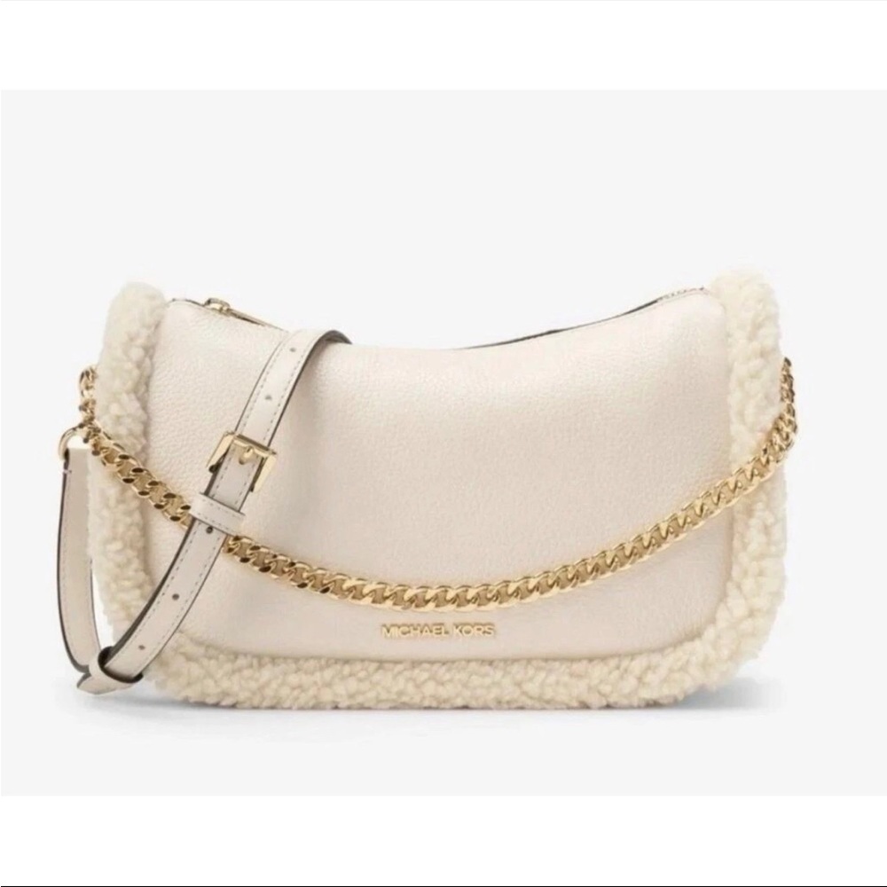 MICHAEL KORS CARMELA Cream Multi
Medium Leather Chain Crossbody
Shearling
NWT - Picture 2 of 8